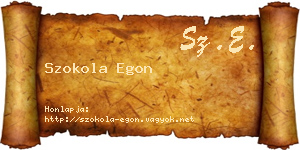 Szokola Egon névjegykártya